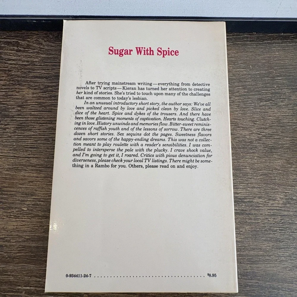 Sugar With‎ Spice Short Fiction Kieran Lesbian Collection LGBT Paperback Book